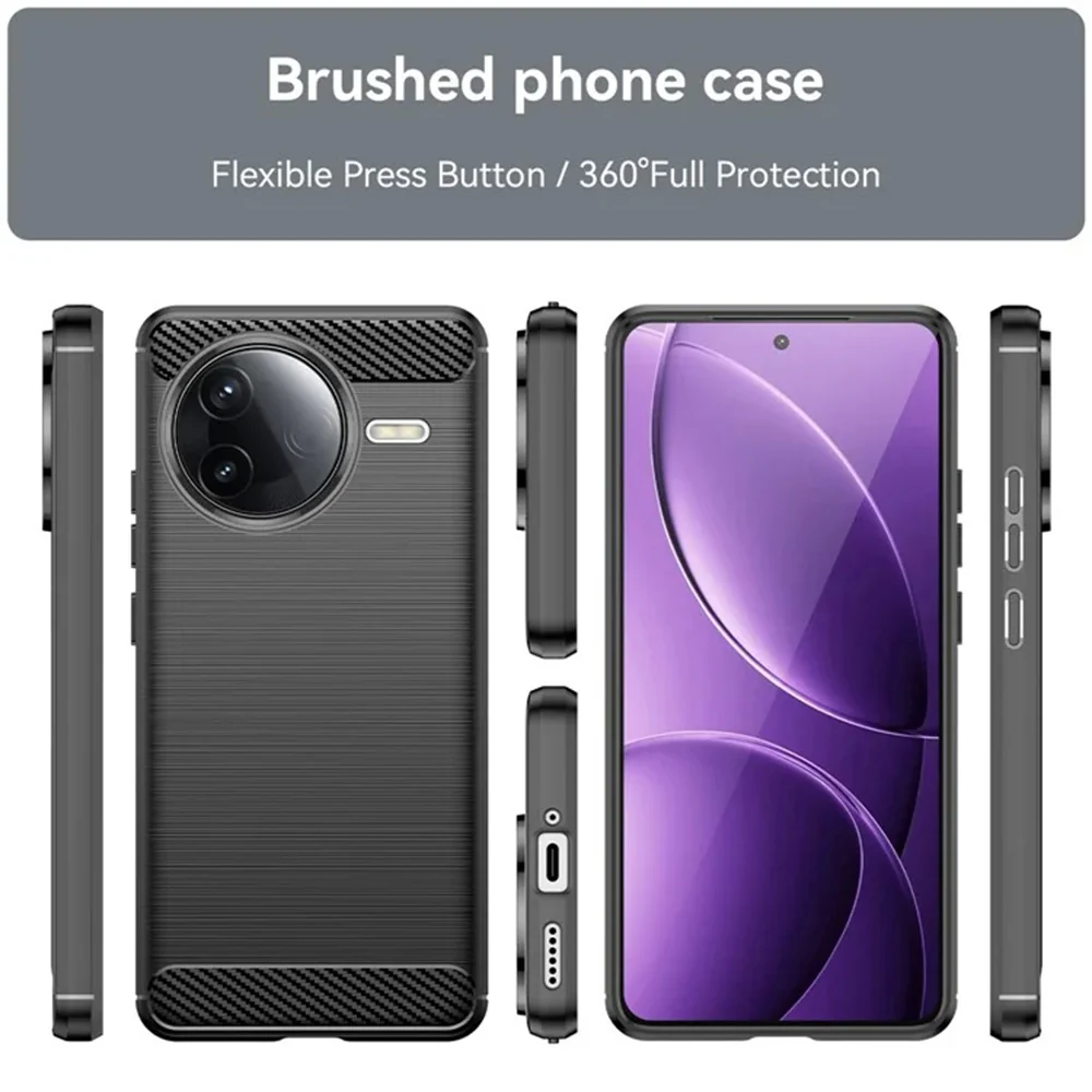 Case for Xiaomi Poco F7 Ultra, Techsuit, Carbon, Black - Image 2