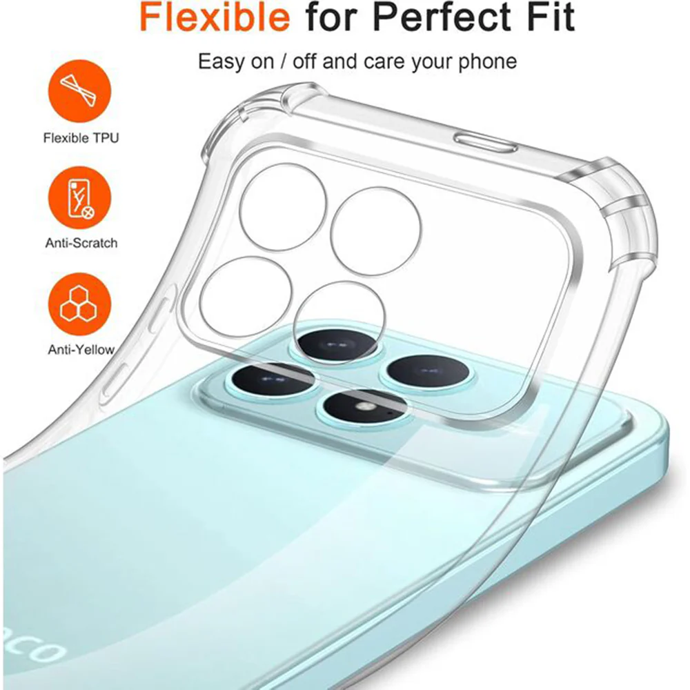 Case for Xiaomi Poco F8 Ultra, Techsuit, Shockproof Clear, Transparent - Image 2