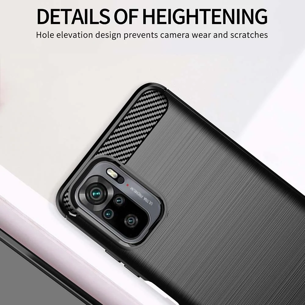 Case for Xiaomi Poco M5s / Redmi Note 10S / Note 10, Techsuit, Carbon, Black - Image 4