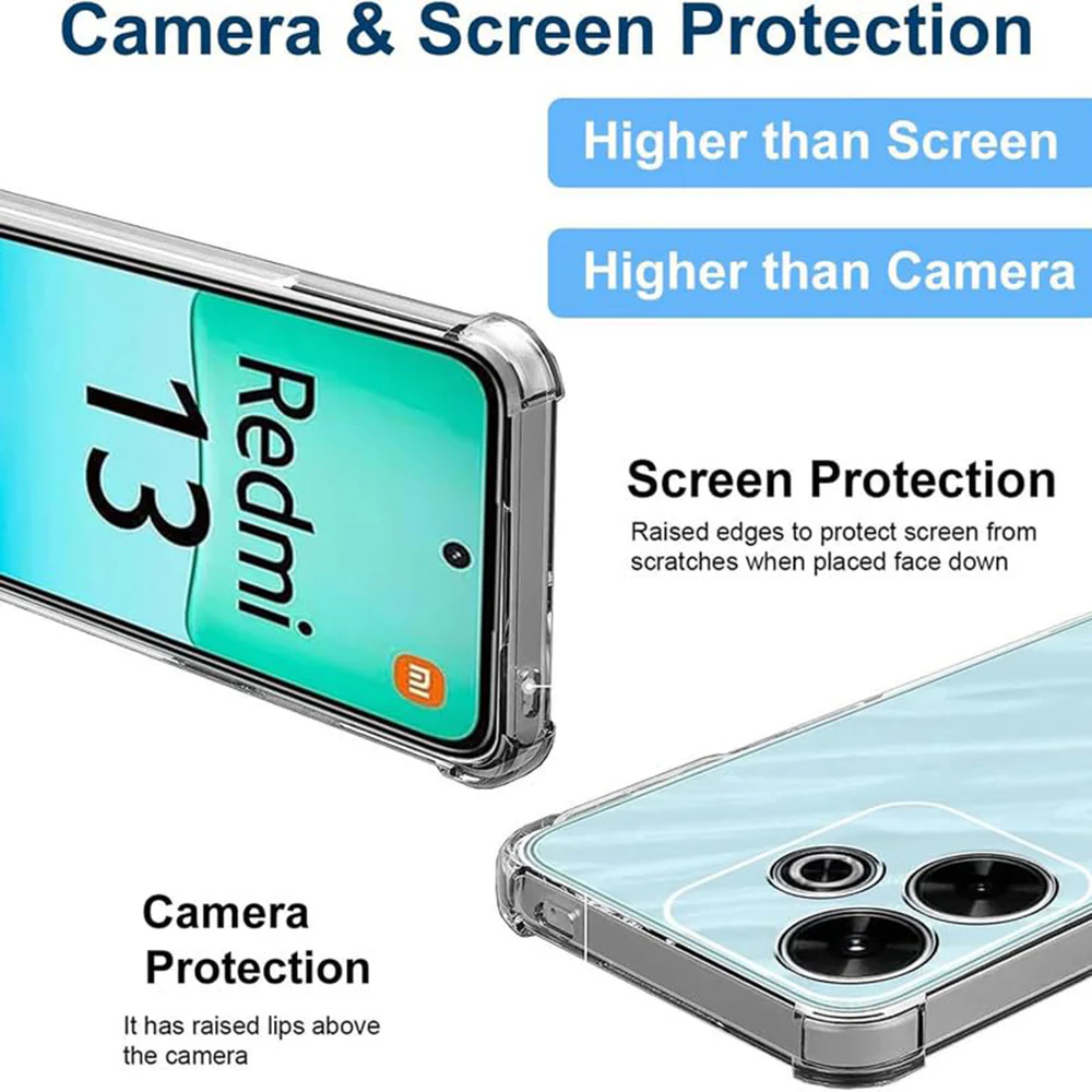 Case for Xiaomi Poco M6 4G / Redmi 13, Techsuit, Shockproof Clear, Transparent - Image 3