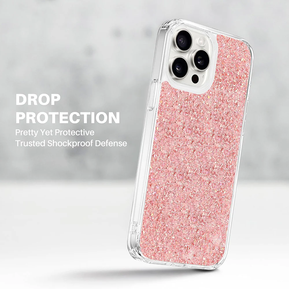 Case for Xiaomi Poco M6 / C65 / Redmi 13C 5G / 13C, Techsuit, Sparkly Glitter, Pink - Image 3