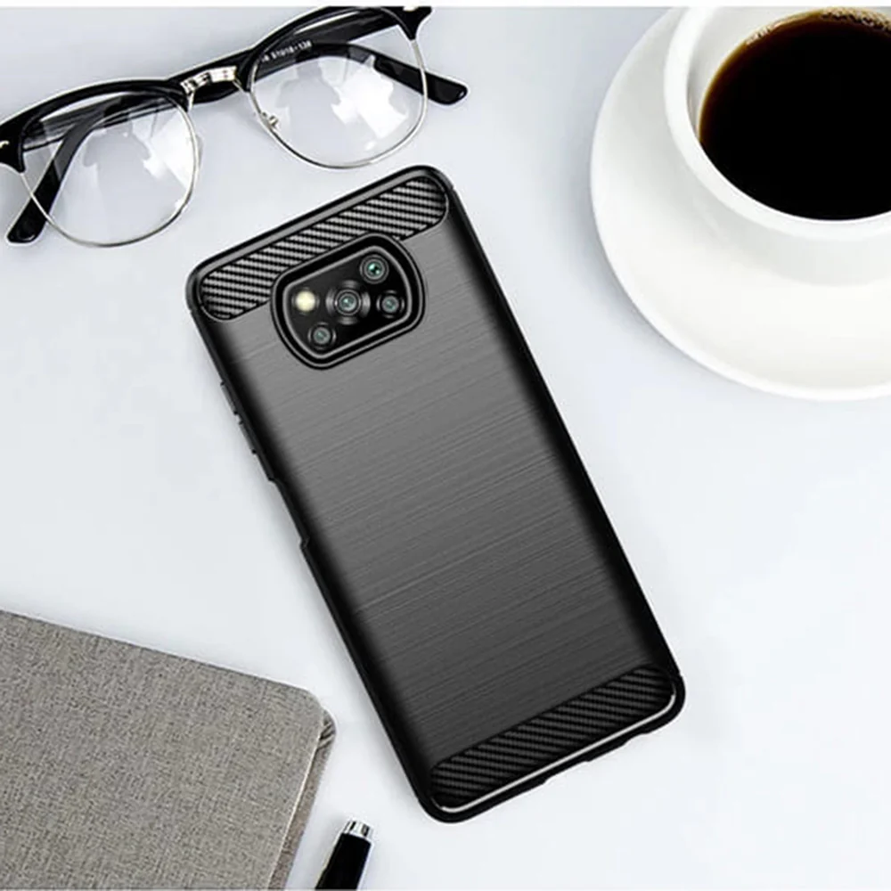 Case for Xiaomi Poco X3 Pro / X3 NFC / X3, Techsuit, Carbon, Black - Image 6