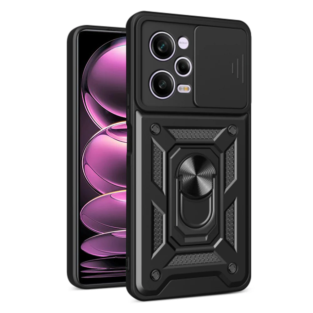 Case for Xiaomi Poco X5 Pro / Redmi Note 12 Pro 5G, Techsuit, CamShield, Black
