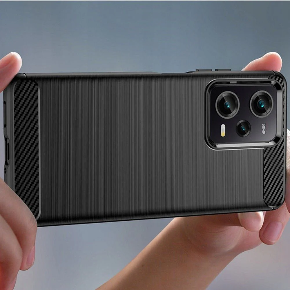 Case for Xiaomi Poco X5 Pro / Redmi Note 12 Pro 5G, Techsuit, Carbon, Black - Image 2