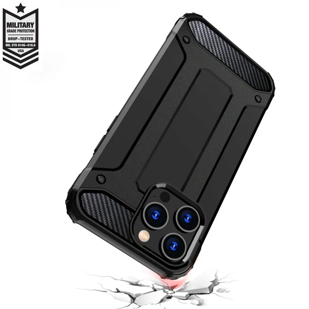 Case for Xiaomi Poco X7 / Note 14 Pro 5G, Techsuit, Hybrid Armor, Black - Image 2