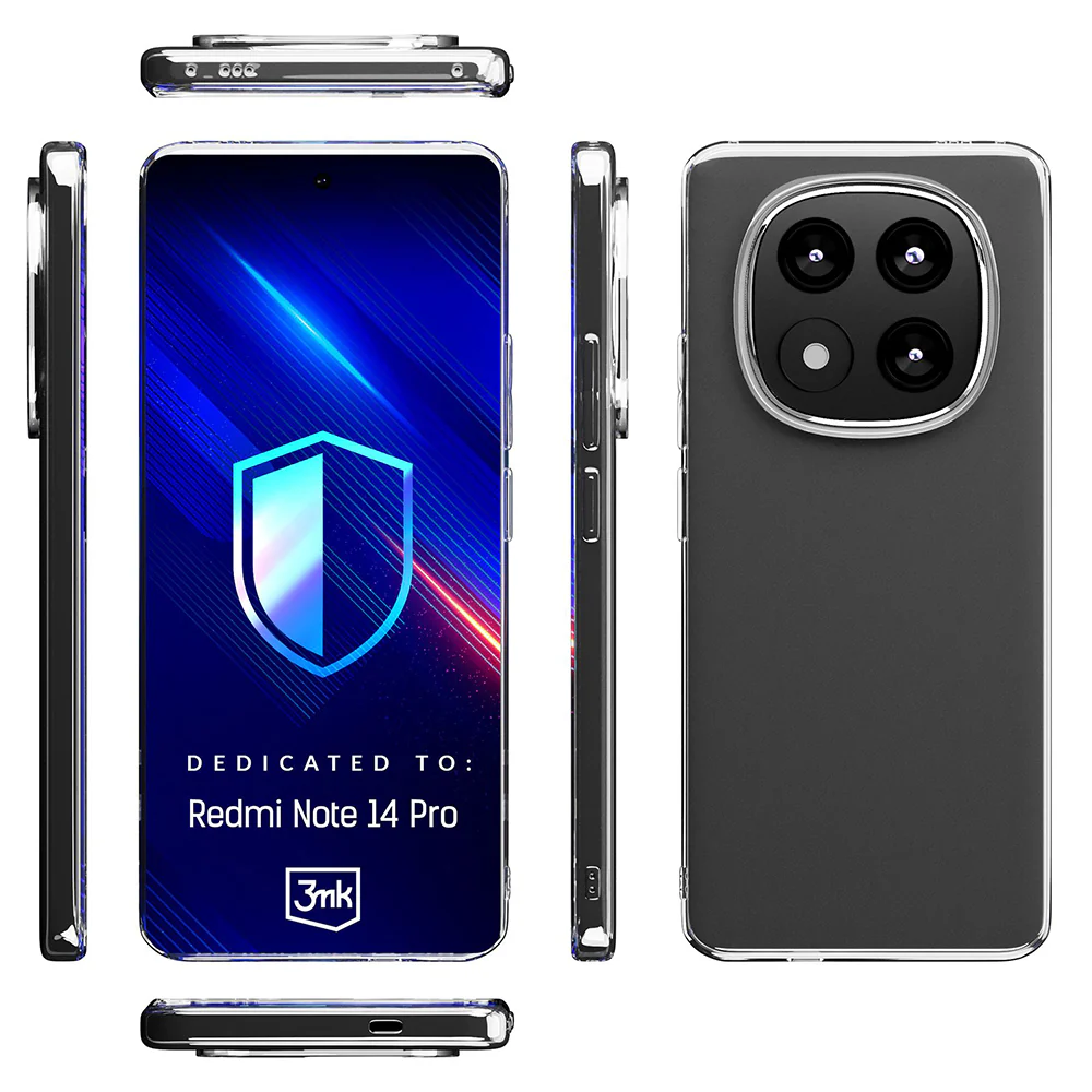 Case for Xiaomi Poco X7 / Redmi Note 14 Pro 5G, 3MK, Clear, Transparent - Image 3