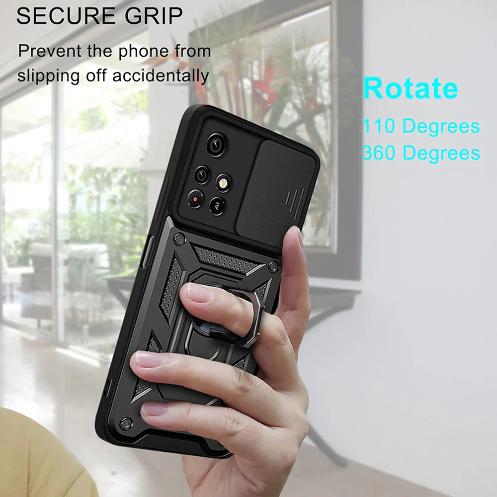 Case for Xiaomi Redmi 10 2022 / 10 (2021), Techsuit, CamShield, Black - Image 2