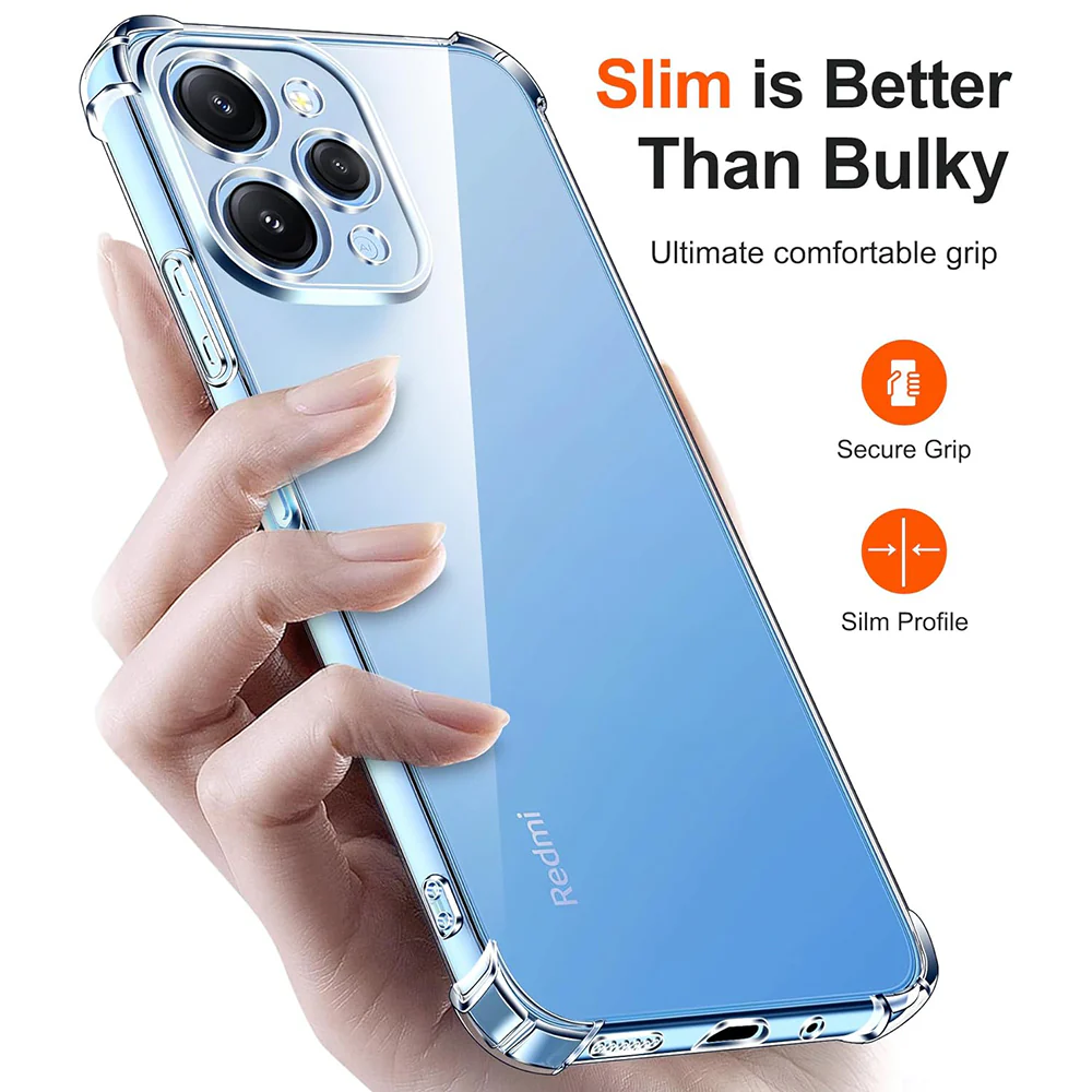 Case for Xiaomi Redmi 12 5G / 12, Techsuit, Shockproof Clear, Transparent - Image 2