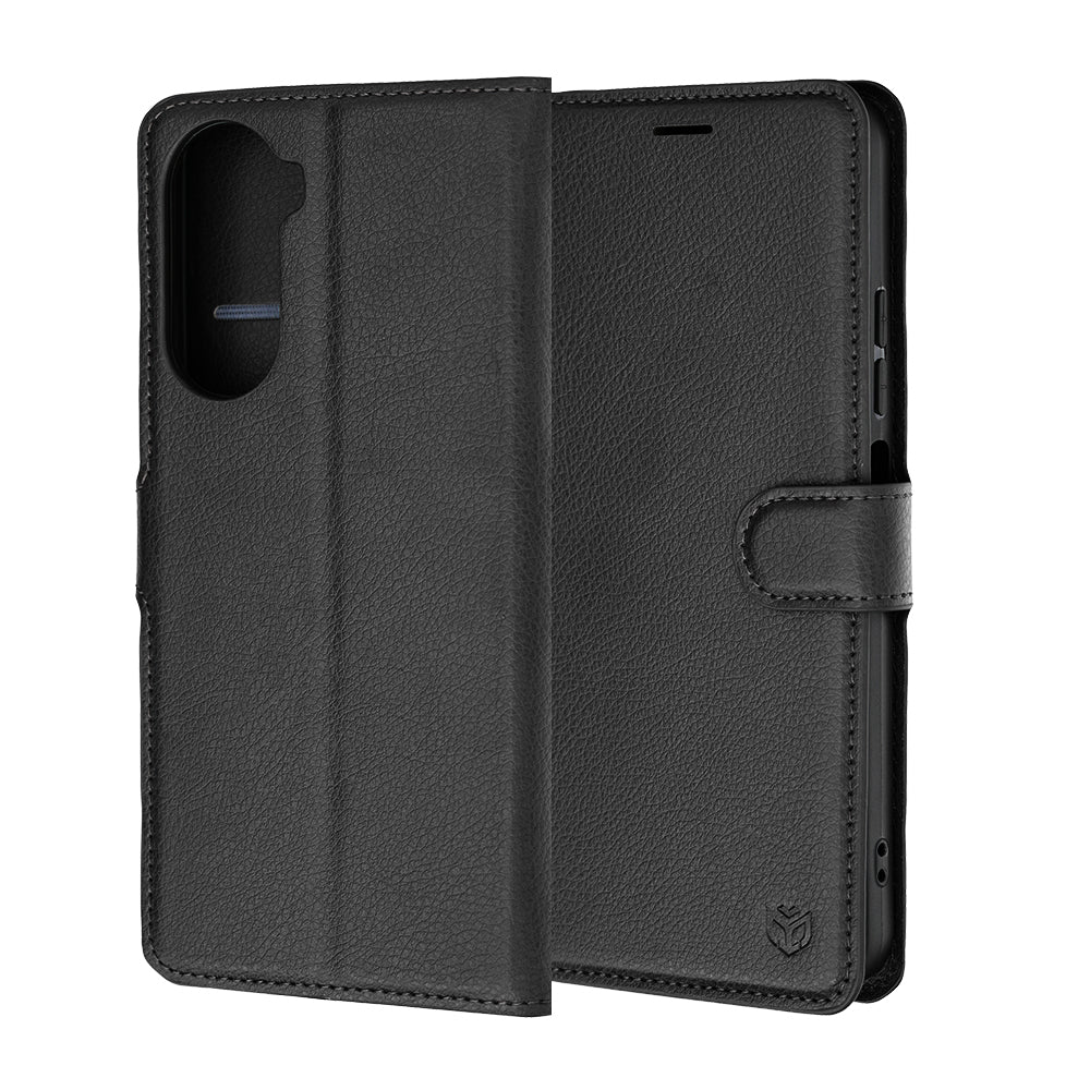 Case for Xiaomi Redmi A7 Pro 4G, Techsuit, Leather Folio, Black - Image 4