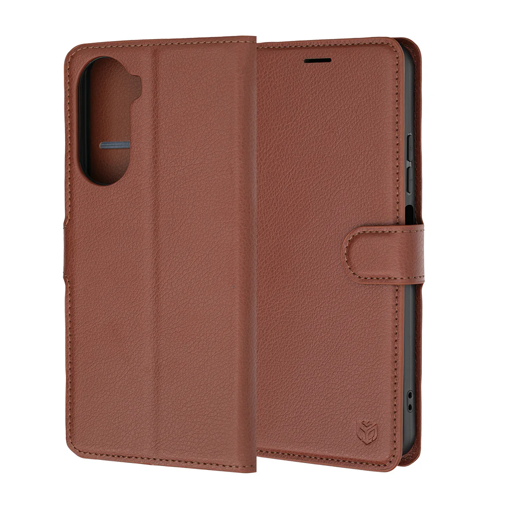 Case for Xiaomi Redmi A7 Pro 4G, Techsuit, Leather Folio, Brown - Image 4