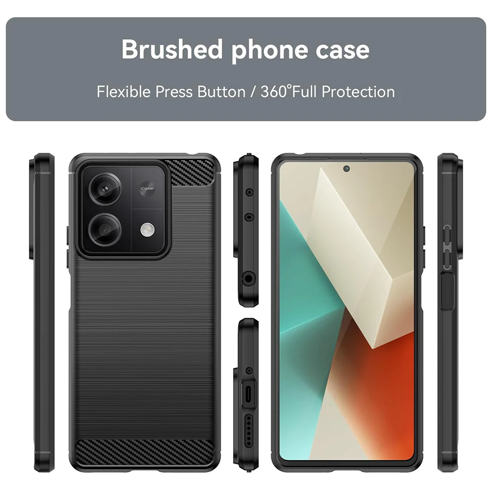 Case for Xiaomi Redmi Note 13 4G, Techsuit, Carbon, Black - Image 2