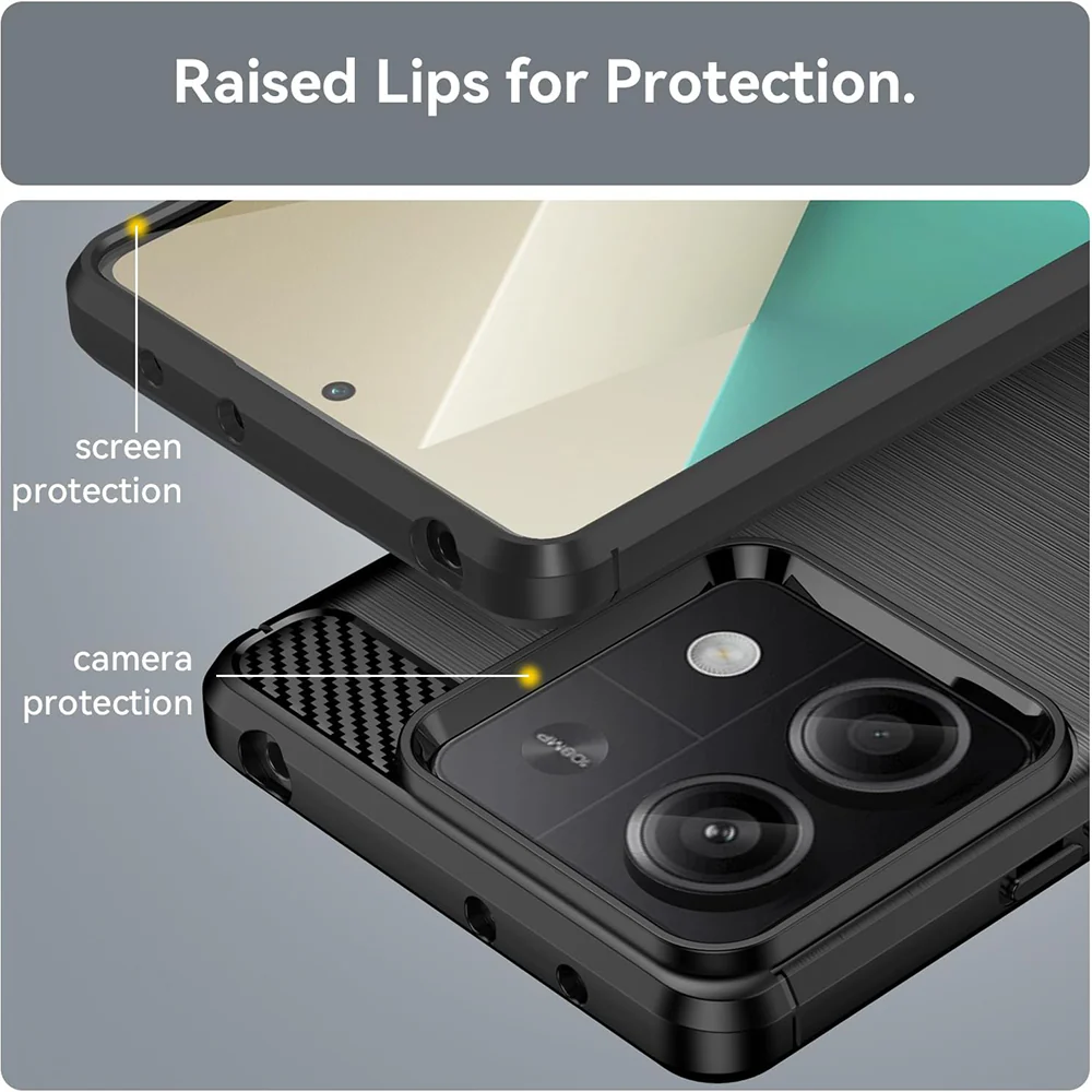 Case for Xiaomi Redmi Note 13 5G, Techsuit, Carbon, Black - Image 6