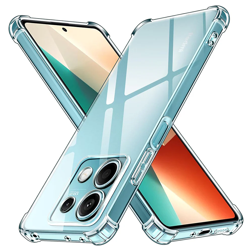 Case for Xiaomi Redmi Note 13 5G, Techsuit, Shockproof Clear, Transparent