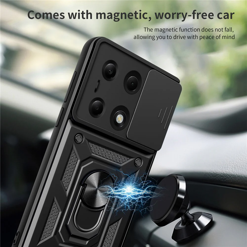 Case for Xiaomi Redmi Note 13 Pro 4G / Poco M6 Pro 4G, Techsuit, CamShield, Black - Image 5