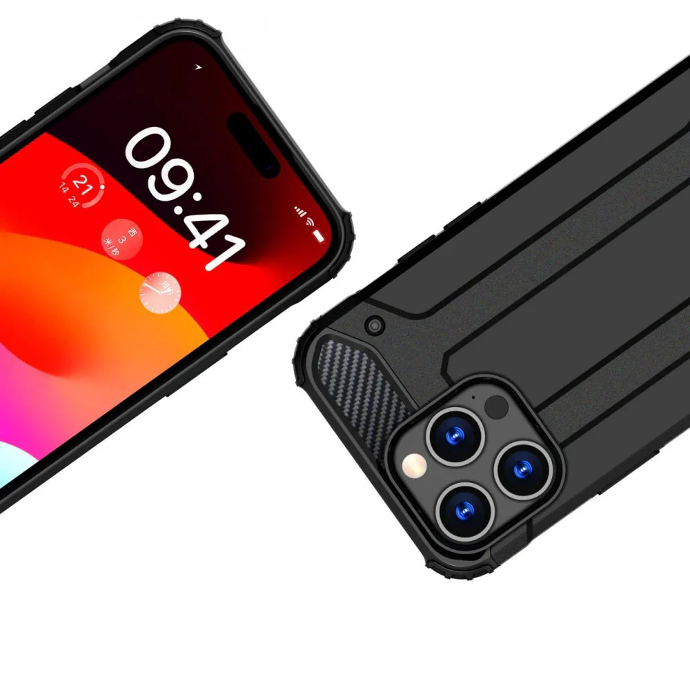 Case for Xiaomi Redmi Note 14 4G (Regional), Techsuit, Hybrid Armor, Black - Image 4