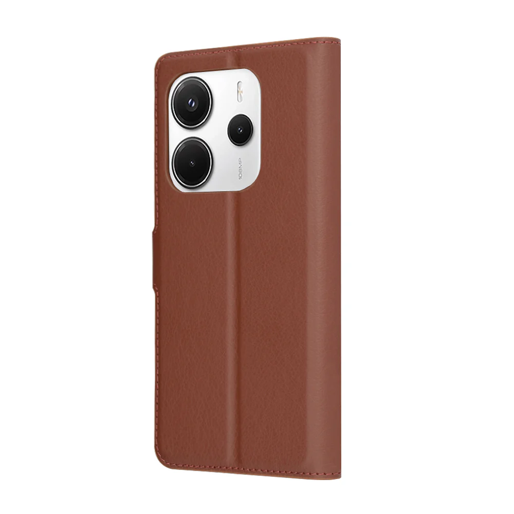 Case for Xiaomi Redmi Note 14 4G (Regional), Techsuit, Leather Folio, Brown - Image 5