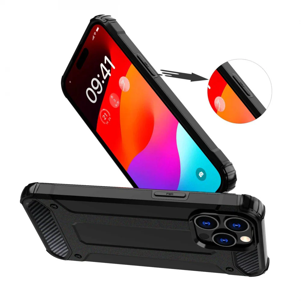 Case for Xiaomi Redmi Note 14 4G (Standard), Techsuit, Hybrid Armor, Black - Image 6