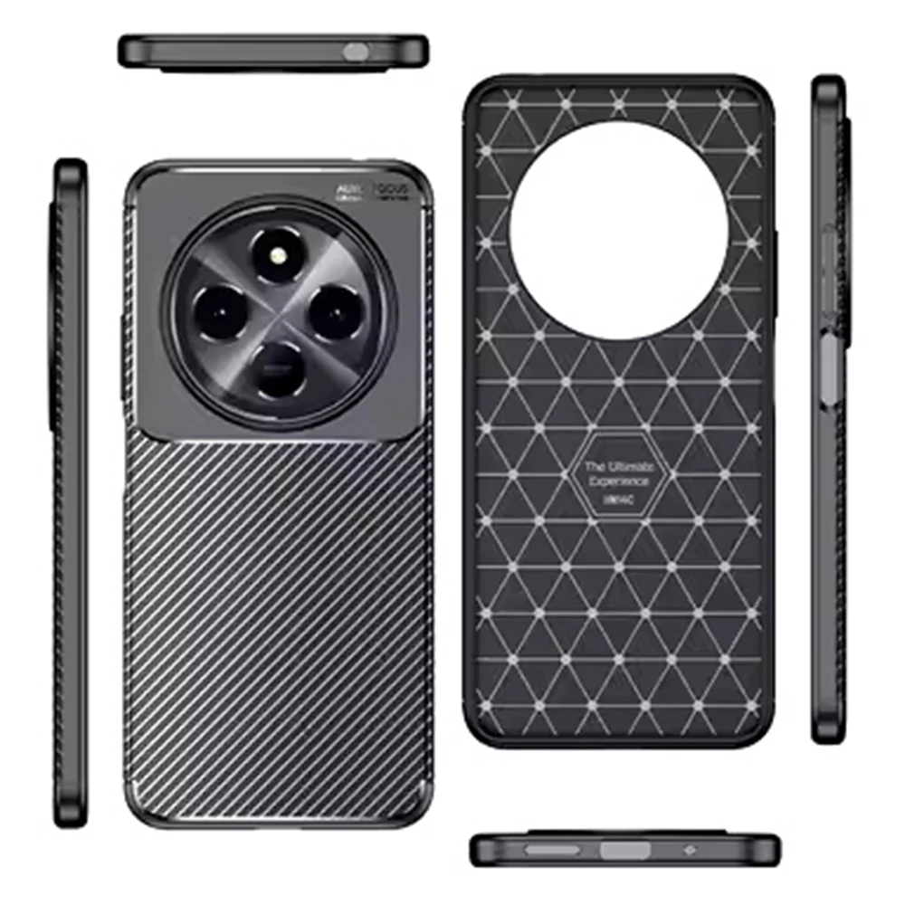 Case for Xiaomi Redmi Note 14 Pro 4G, Techsuit, CarbonFiber, Black - Image 6