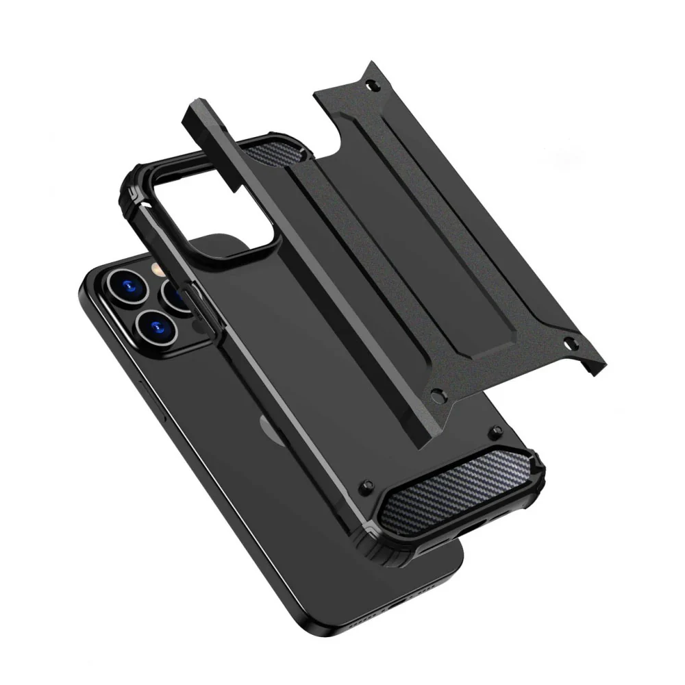 Case for Xiaomi Redmi Note 14 Pro 4G, Techsuit, Hybrid Armor, Black - Image 3