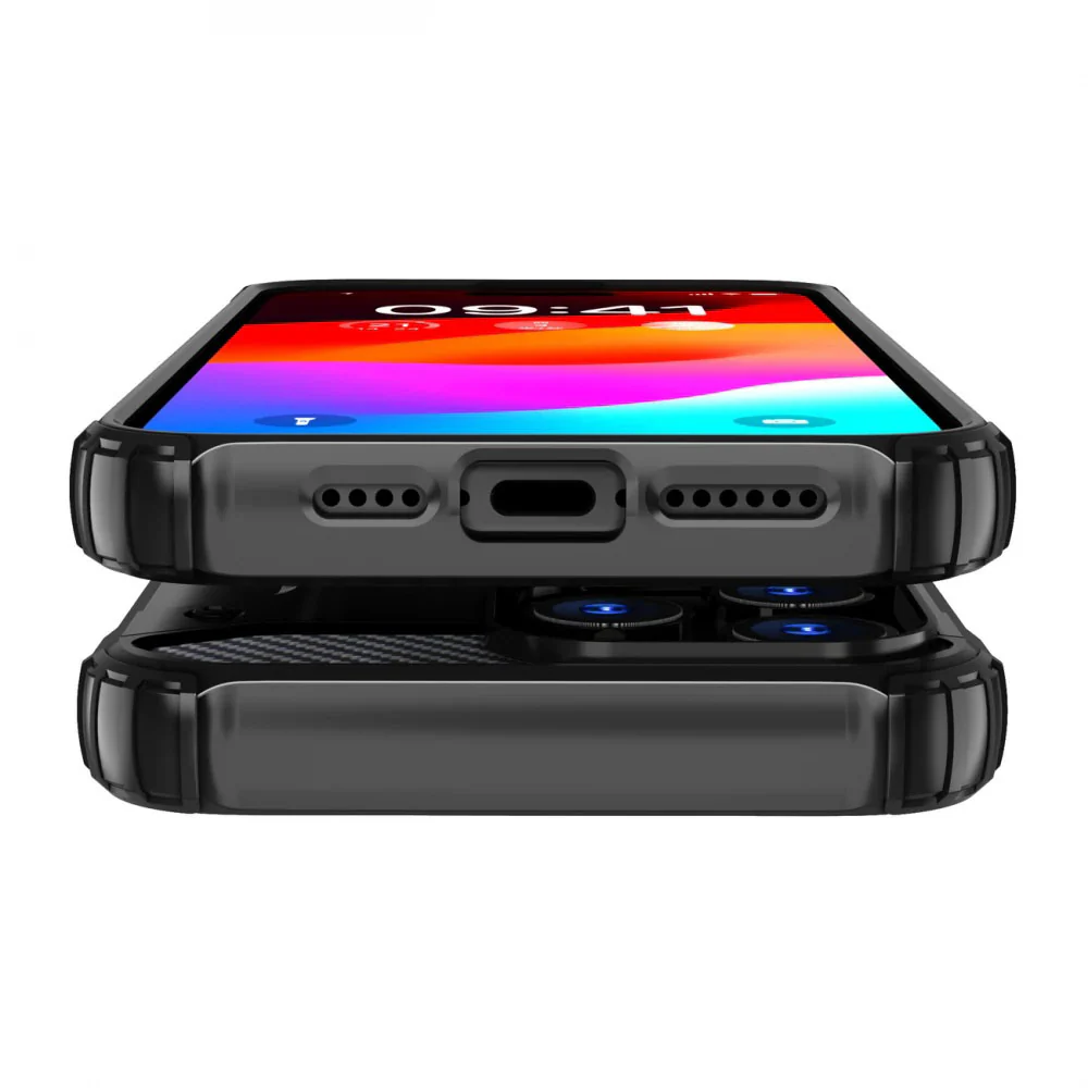 Case for Xiaomi Redmi Note 14 Pro 4G, Techsuit, Hybrid Armor, Black - Image 6