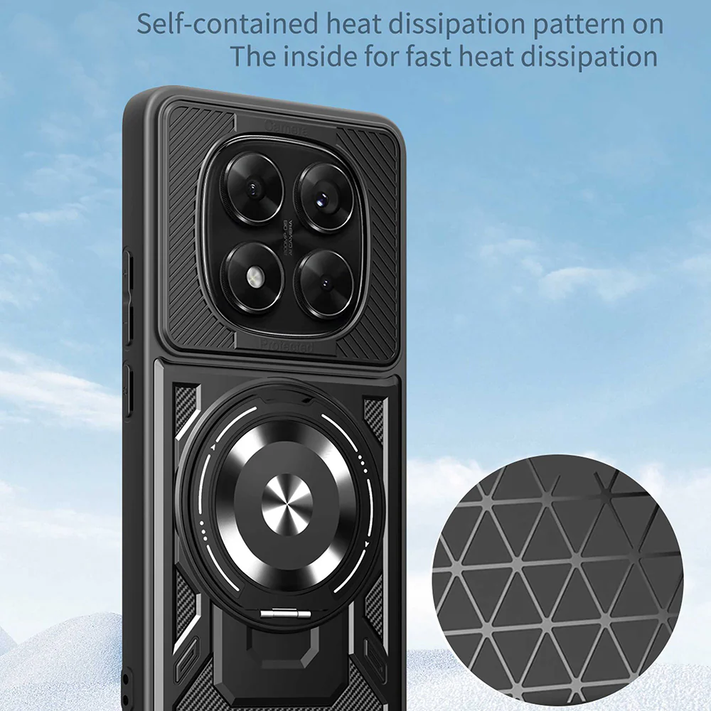 Case for Xiaomi Redmi Note 14 Pro+ 5G / Note 14 Pro 5G / Poco X7, Techsuit, RuggedCam, Gray - Image 4