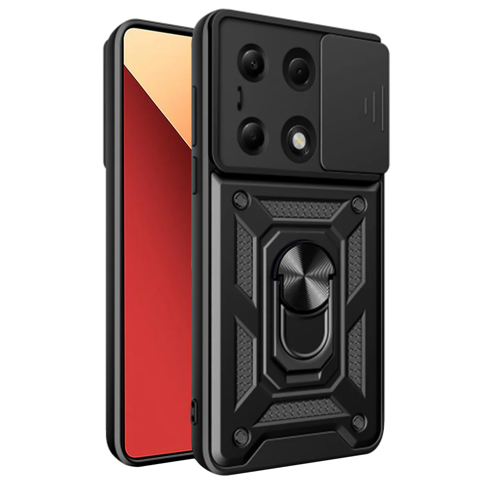 Case for Xiaomi Redmi Note 14S / Note 13 Pro 4G / Poco M6 Pro 4G, Techsuit, CamShield, Black