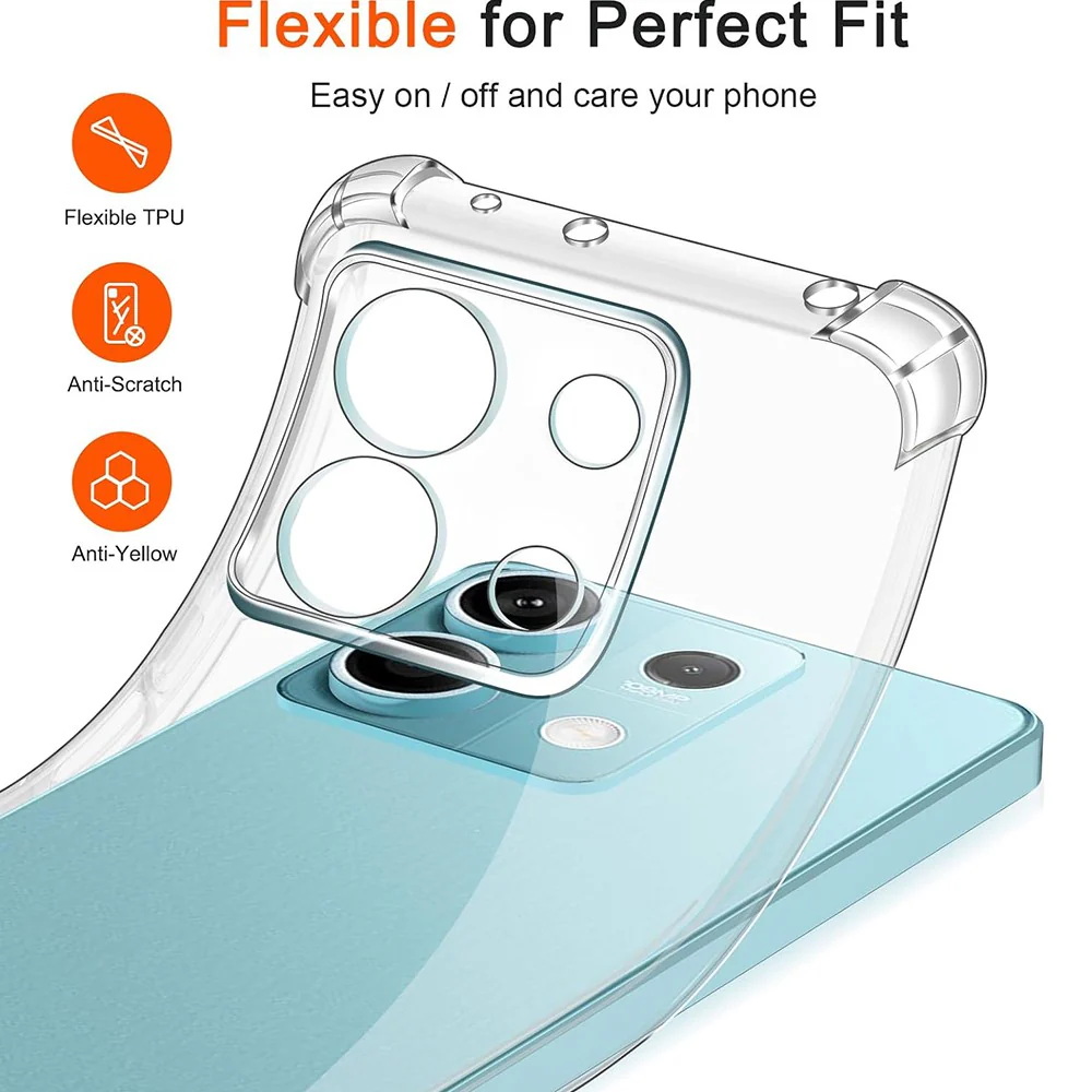 Case for Xiaomi Redmi Note 14S, Techsuit, Shockproof Clear, Transparent - Image 3