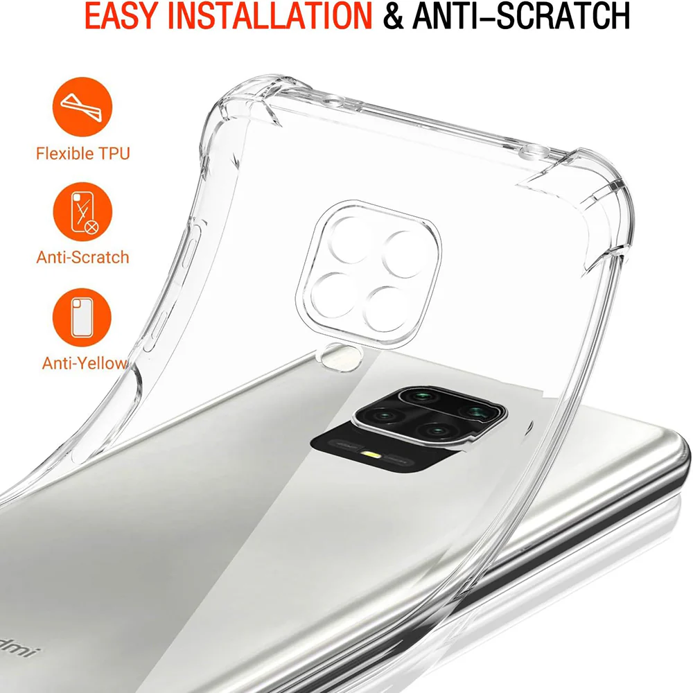 Case for Xiaomi Redmi Note 9S / Note 9 Pro / Note 9 Pro Max, Techsuit, Shockproof Clear, Transparent - Image 5