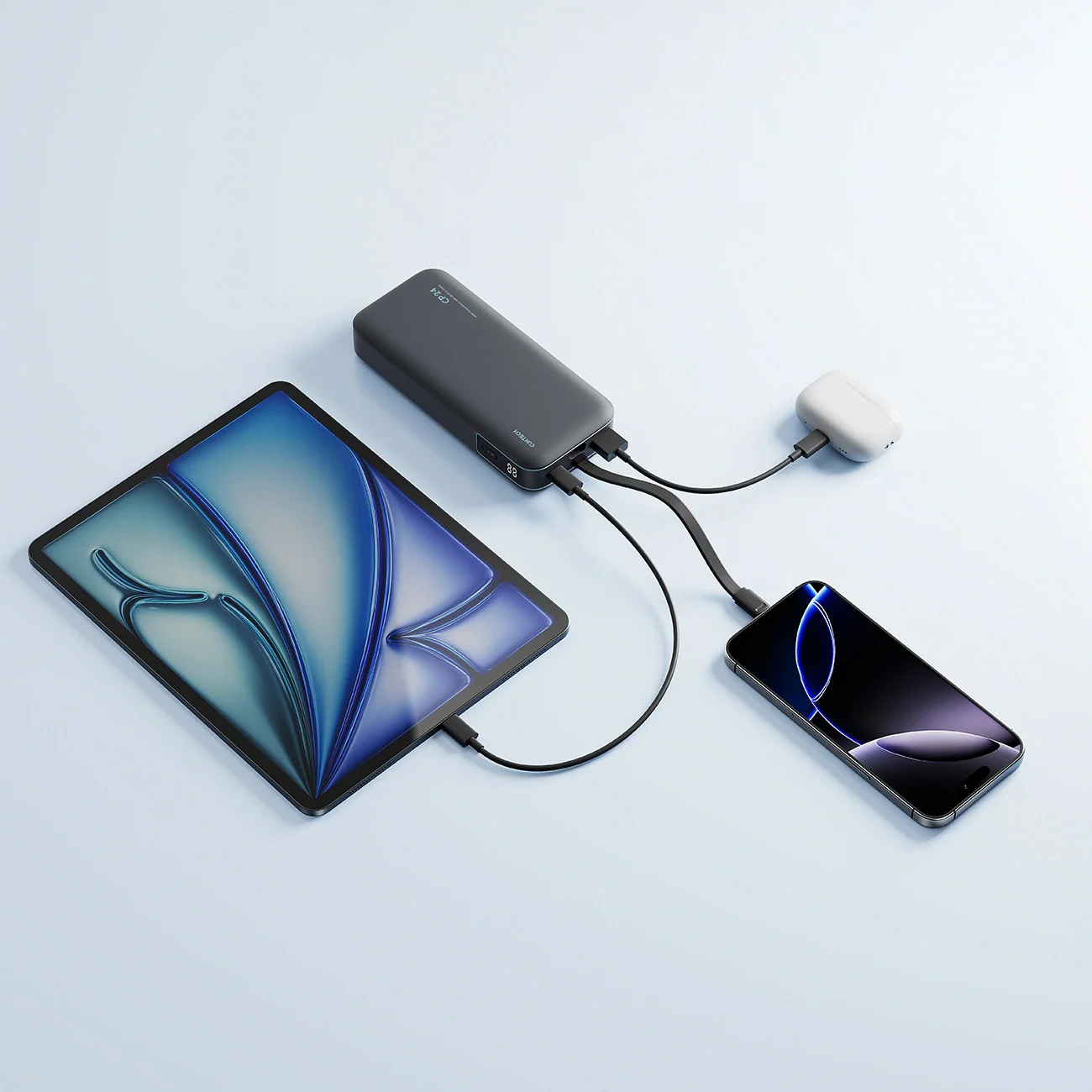 Cuktech LPB200N External Battery, 20000mAh, 40W, QC + PD, 1 x USB-A - 2 x USB-C, Black - Image 11