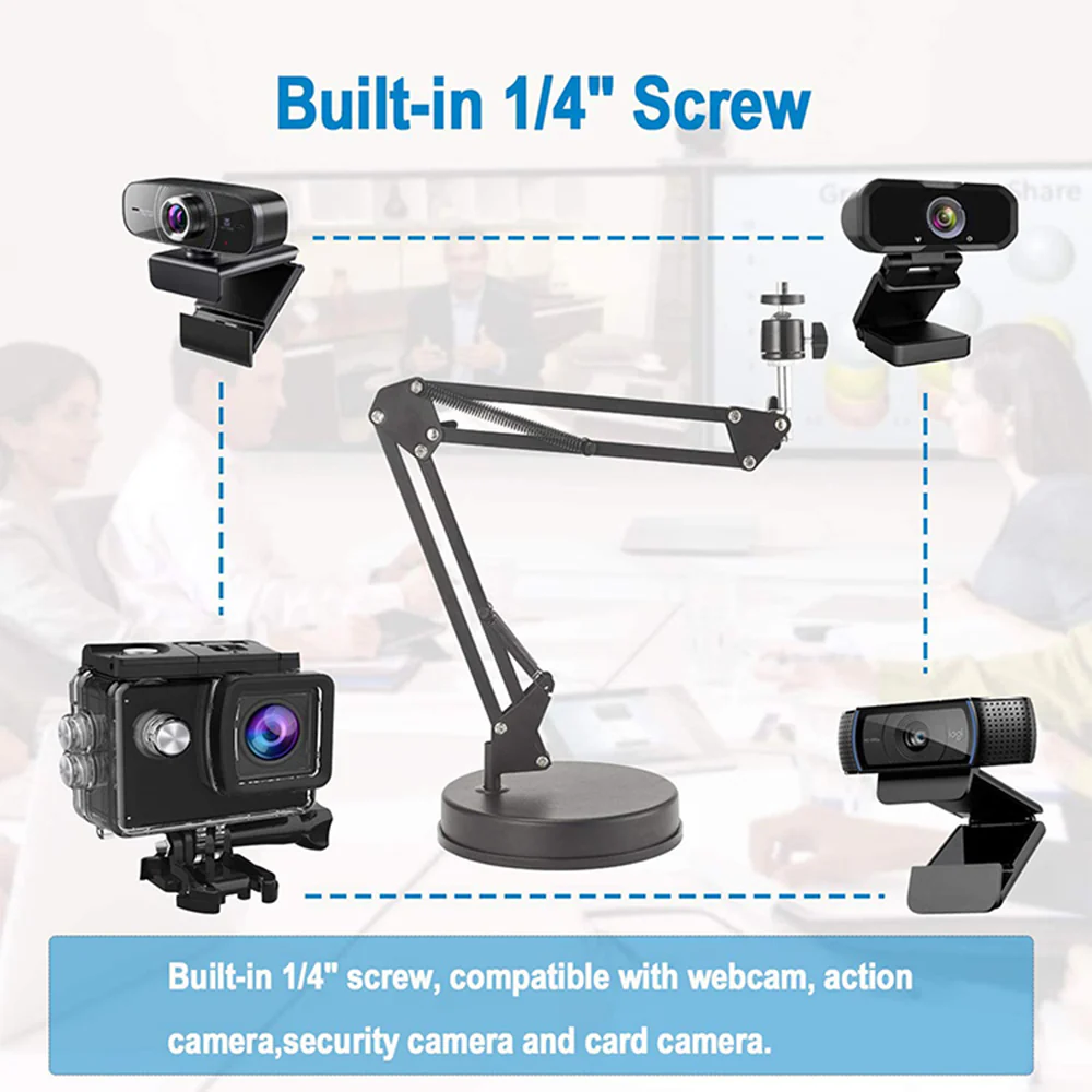 Desk Stand 1/4inch Techsuit GT6 for Camera / Microphone, Black - Image 5