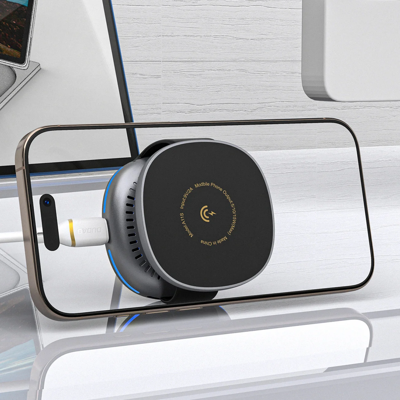 Dudao A11S 3in1 Wireless Network Charger, 15W, Black - Image 4