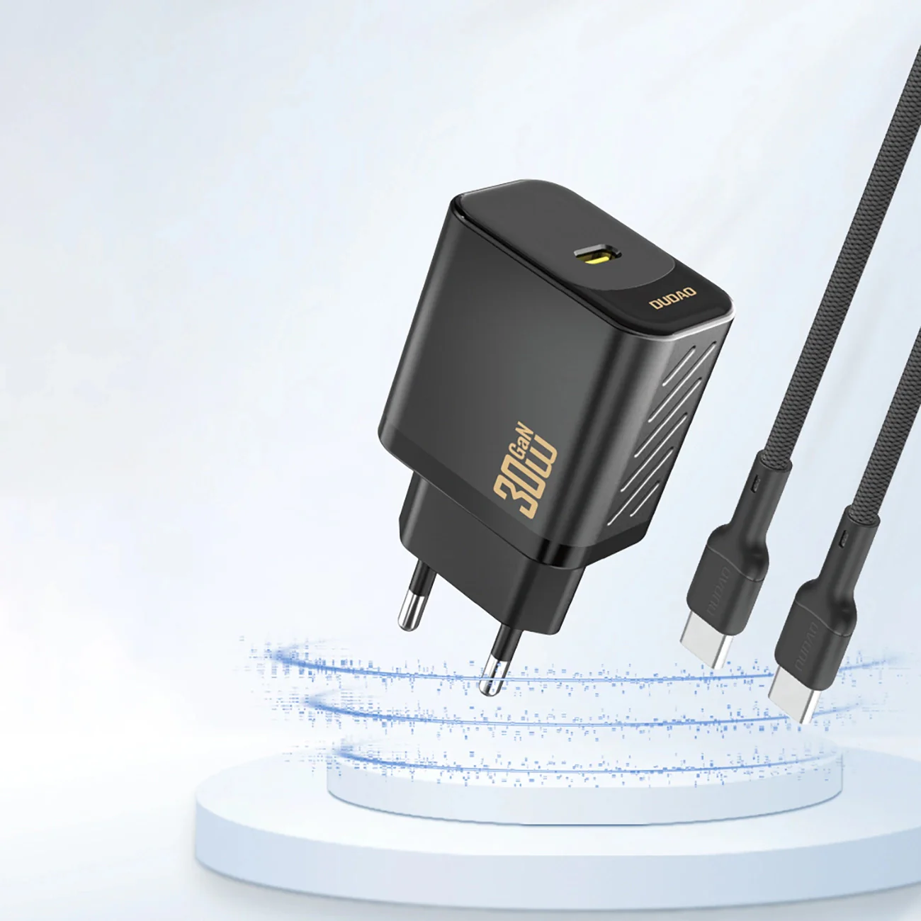 Dudao A27P Network Charger, 30W, 3A, 1 x USB-C, Black - Image 2