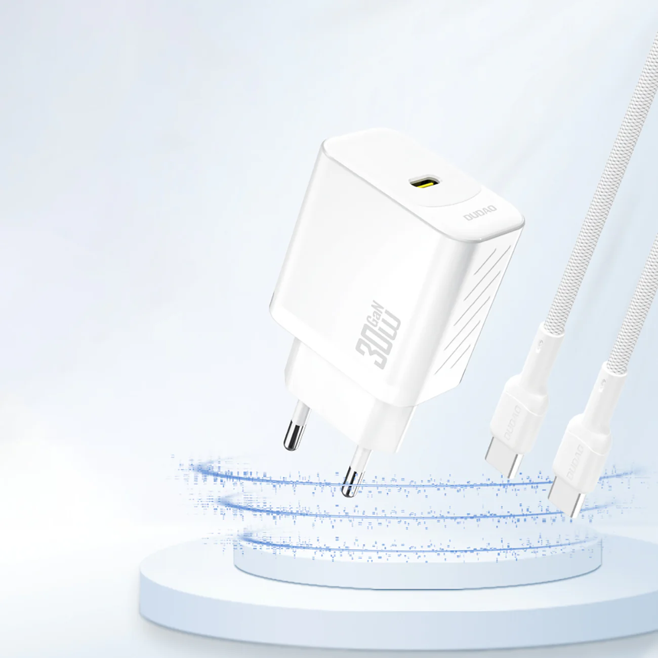 Dudao A27P Network Charger, 30W, 3A, 1 x USB-C, White - Image 2