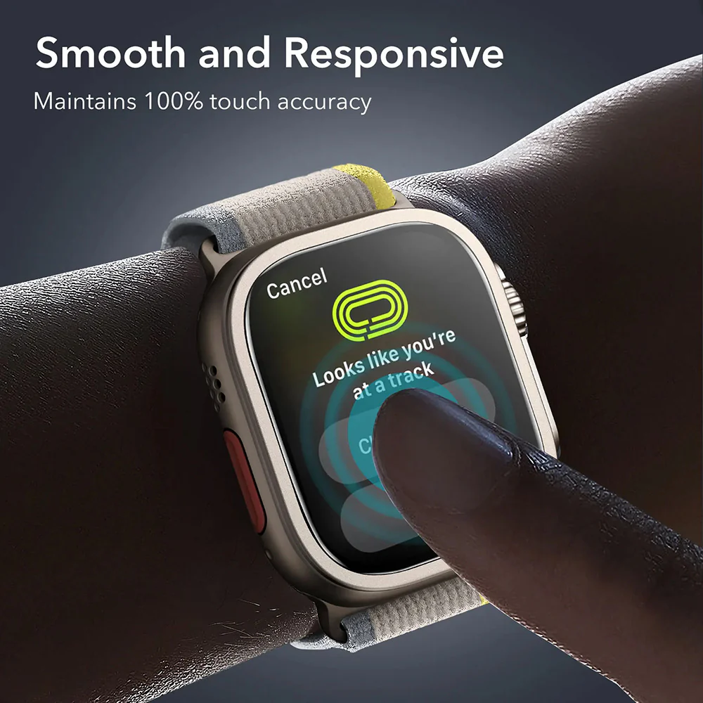 ESR Armorite Protection Film for Apple Watch Ultra Series, Set of 2 Pieces, Tempered Glass, Bronze - Image 4