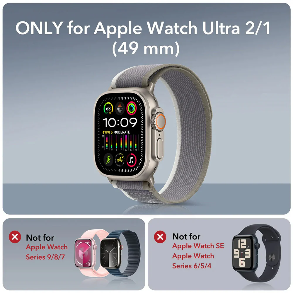ESR Armorite Protection Film for Apple Watch Ultra Series, Set of 2 Pieces, Tempered Glass, Bronze - Image 6