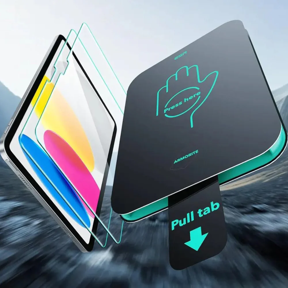 ESR Armorite UltraFit Screen Protector for Apple iPad (2025) / (2022), Tempered Glass, Full Glue, Set of 2 Pieces - Image 2