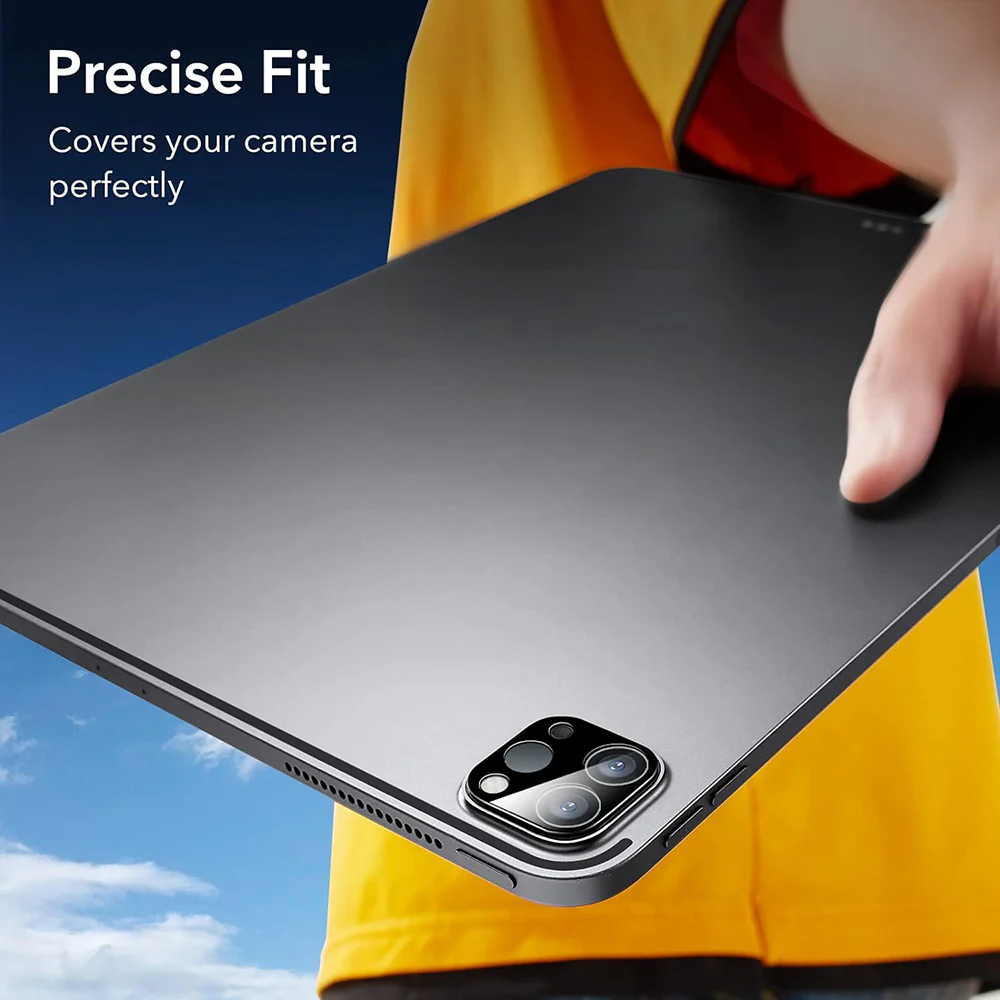 ESR Back Camera Protection Film for Apple iPad Pro 13 (2024) / Pro 11 (2022) / Pro 12.9 (2022), Tempered Glass, Set of 2 pieces, Black - Image 3
