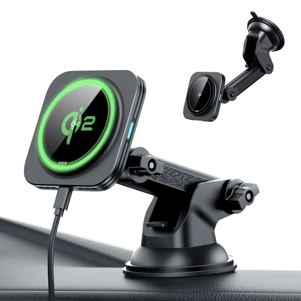ESR Halolock Dash Wireless Car Charger, 15W, 1.67A, Black - Image 2