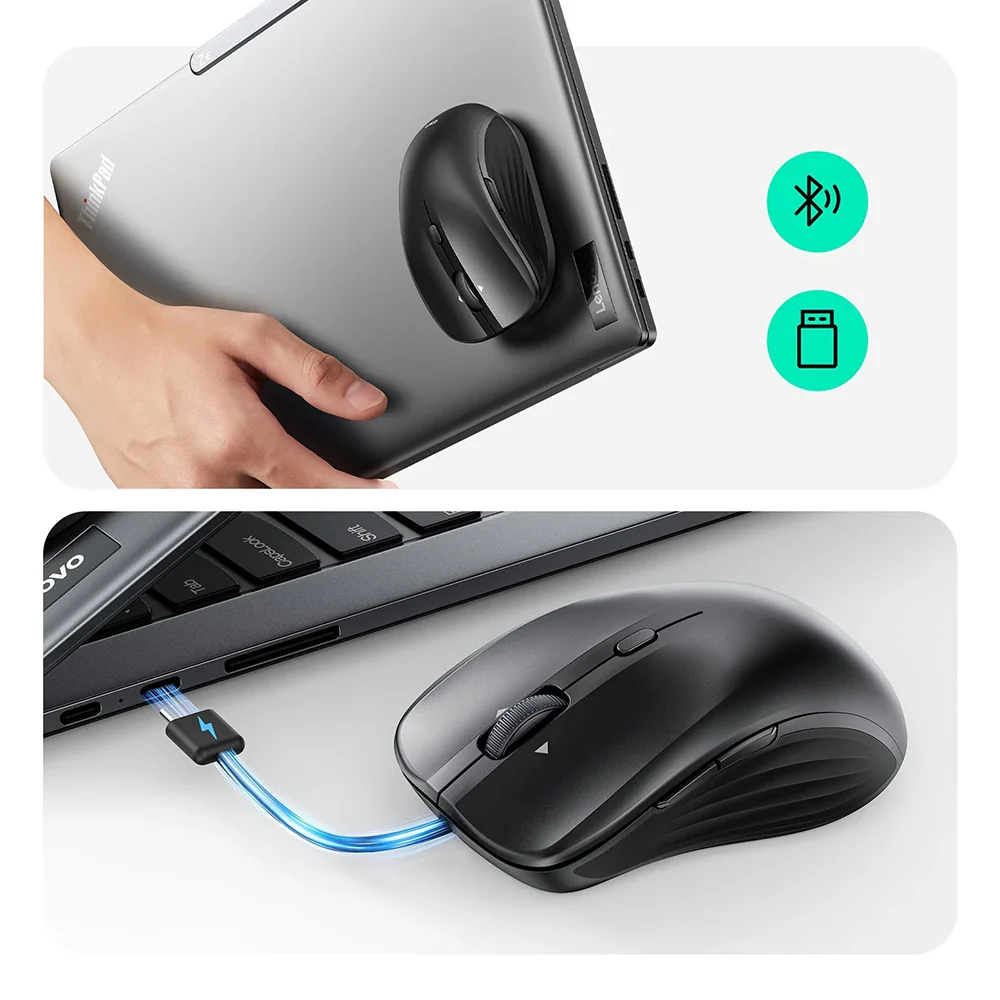 ESR MagMouse Wireless Mouse, 800DPI - 4800DPI, BT / Wi-Fi, Black - Image 5