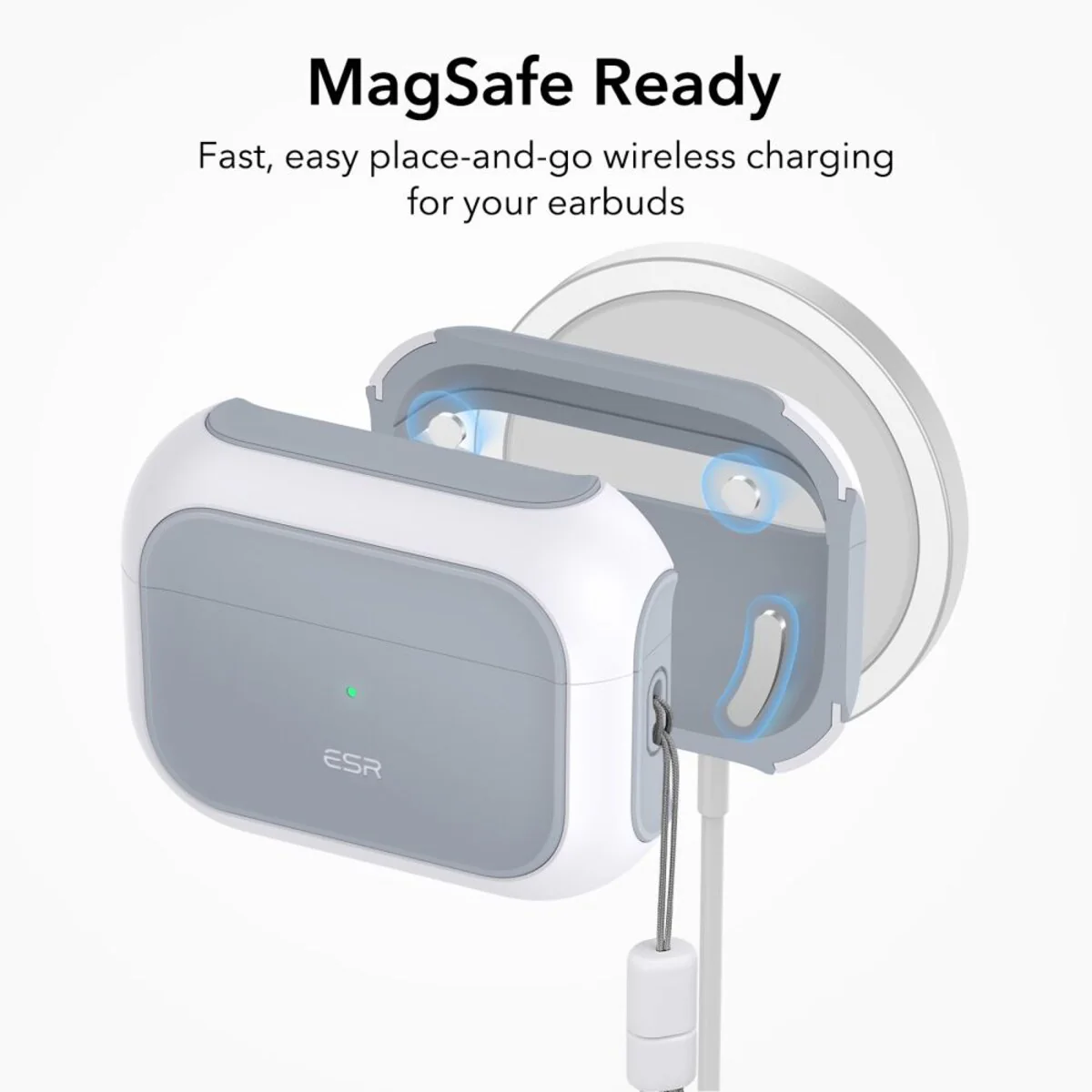 ESR Orbit Hybrid Case for Apple Airpods Pro 3, White - Image 4