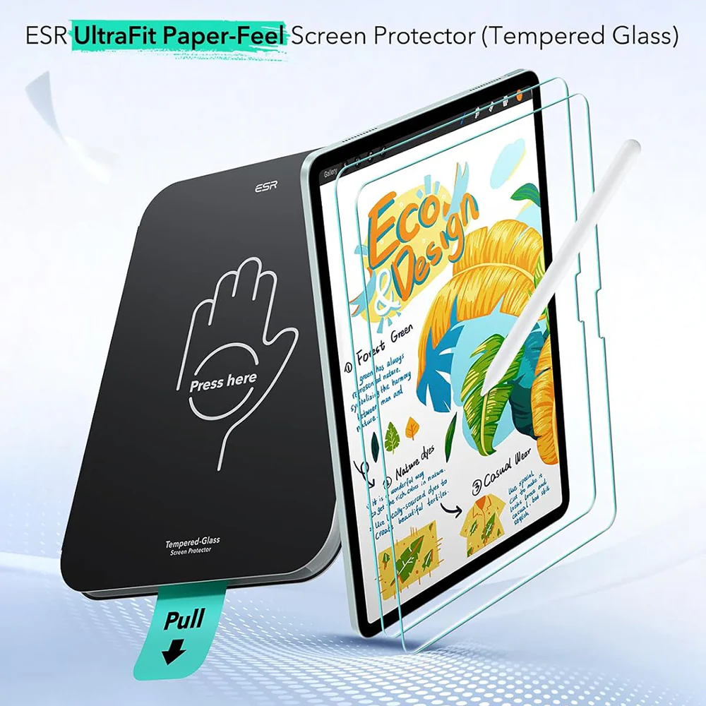 ESR Paper Feel UltraFit Screen Protector for Apple iPad Air 11 (2026) / Air 11 (2025), Plastic, Set of 2 Pieces - Image 2