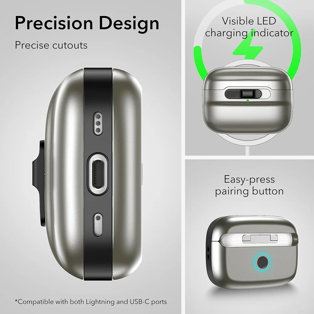ESR Pulse Case for Apple AirPods Pro Series, Gray - Image 4