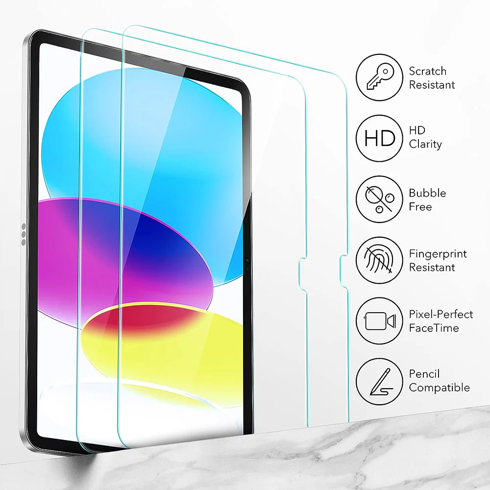 ESR Screen Protector for Apple iPad (2025) / (2022), Tempered Glass, Full Glue, Set of 2 Pieces - Image 3