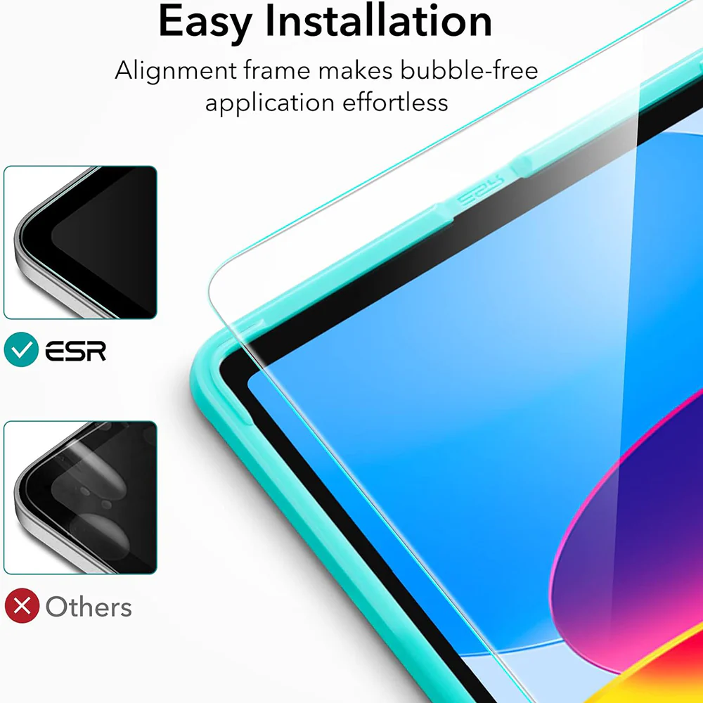 ESR Screen Protector for Apple iPad (2025) / (2022), Tempered Glass, Full Glue, Set of 2 Pieces - Image 5