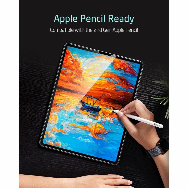 ESR Screen Protector for Apple iPad Pro 12.9 (2022) / Pro 12.9 (2021) / Pro 12.9 (2020), Tempered Glass, Full Glue, Set of 2 Pieces - Image 5