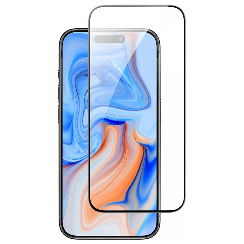ESR Screen Protector for Apple iPhone 15, Tempered Glass, Full Glue, Black - Image 2
