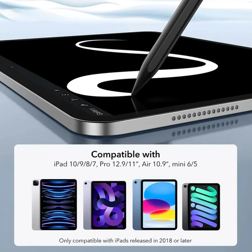 ESR Touch Pen for Apple iPad, Active Version, Black - Image 4