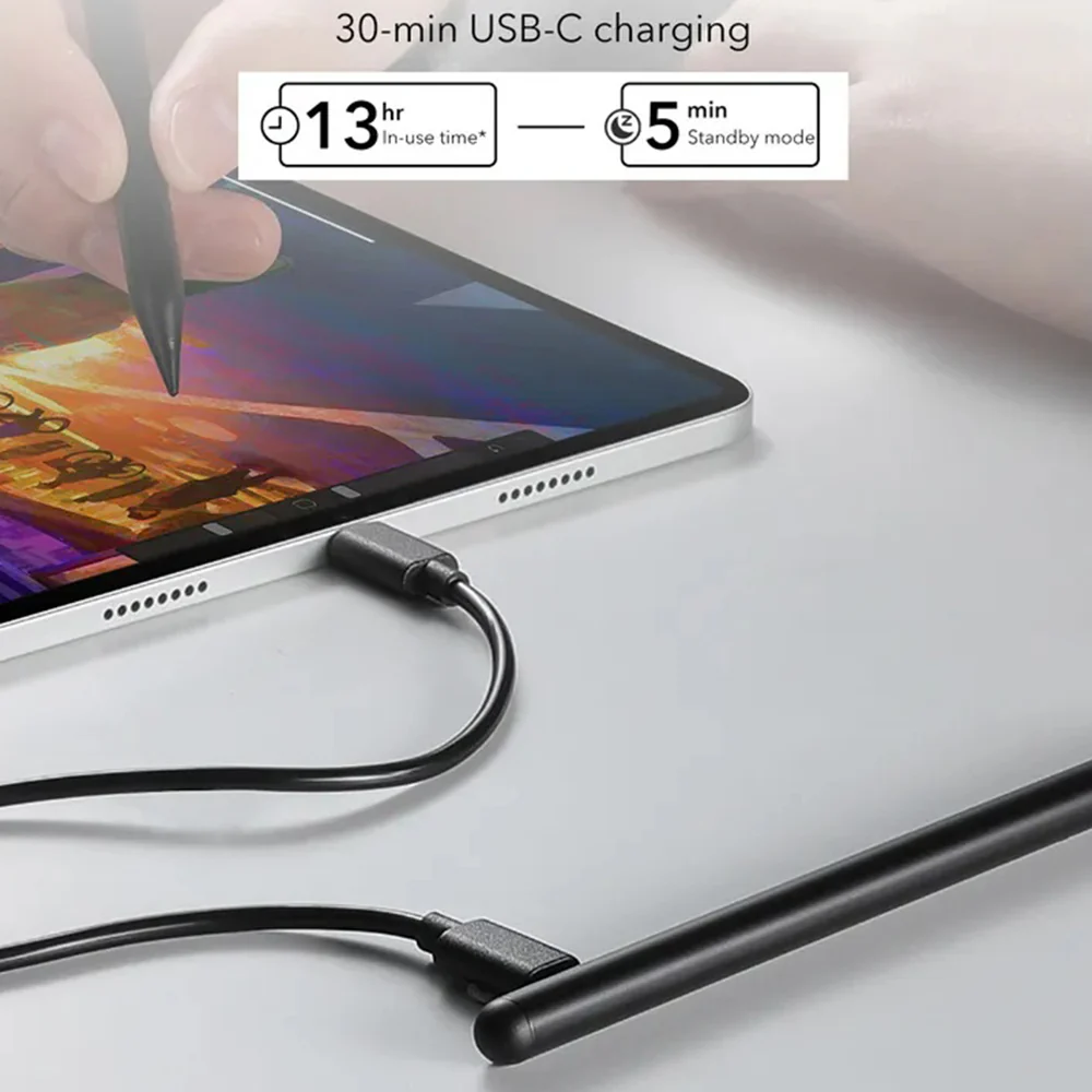ESR Touch Pen for Apple iPad, Active Version, Black - Image 6