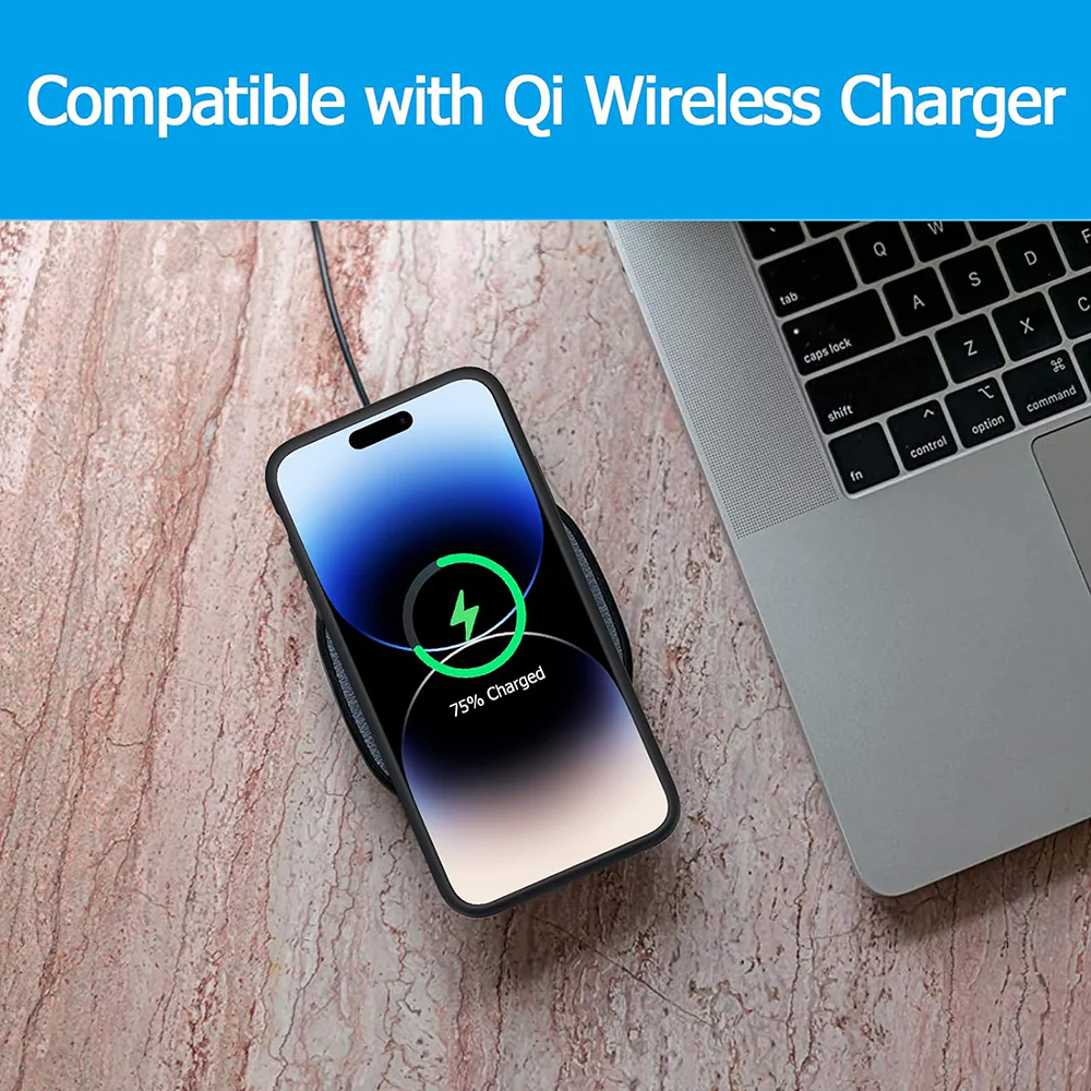External Battery Case Wireless Techsuit Power Pro Battery for Apple iPhone 15 Pro Max, 8500mAh, Black - Image 4