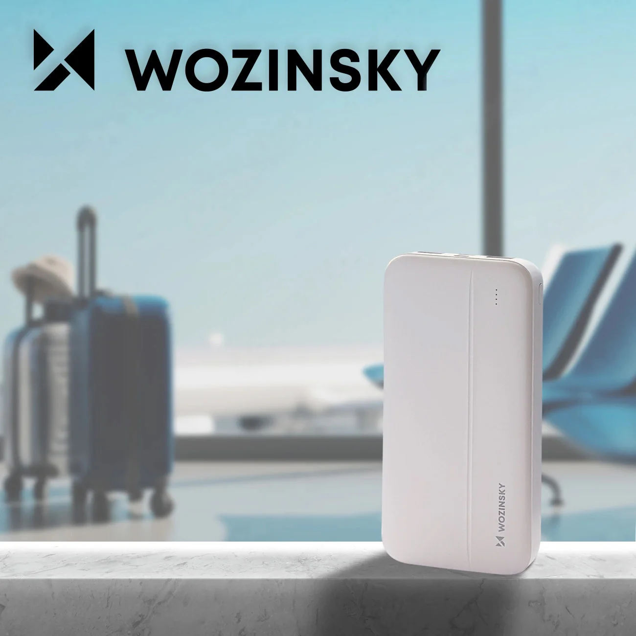 External Battery WZK WPBWE1, 10000mAh, 10W, 2 x USB-A, White - Image 5